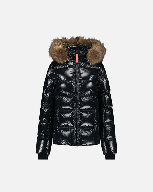 Doudoune a fourrure Gertrude - noir